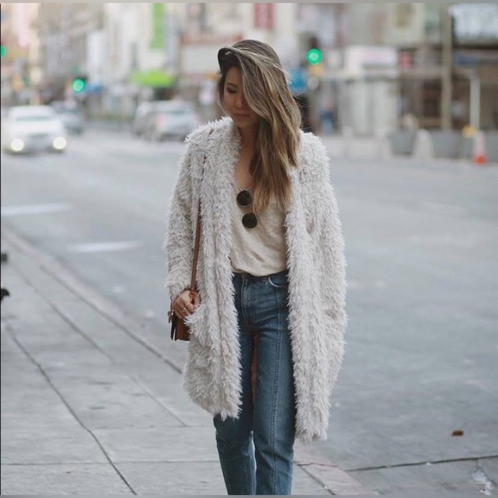 GUC Zara Holiday Fur Duster • size M